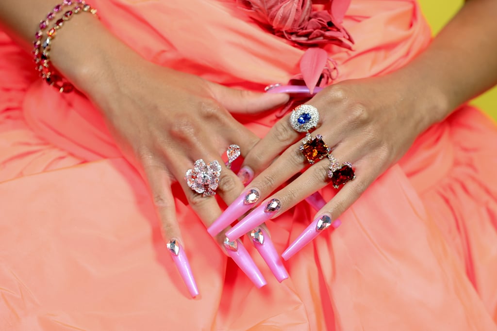 Saweetie's Electric Pink Manicure at Billboard Music Awards