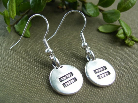 equality sign earrings