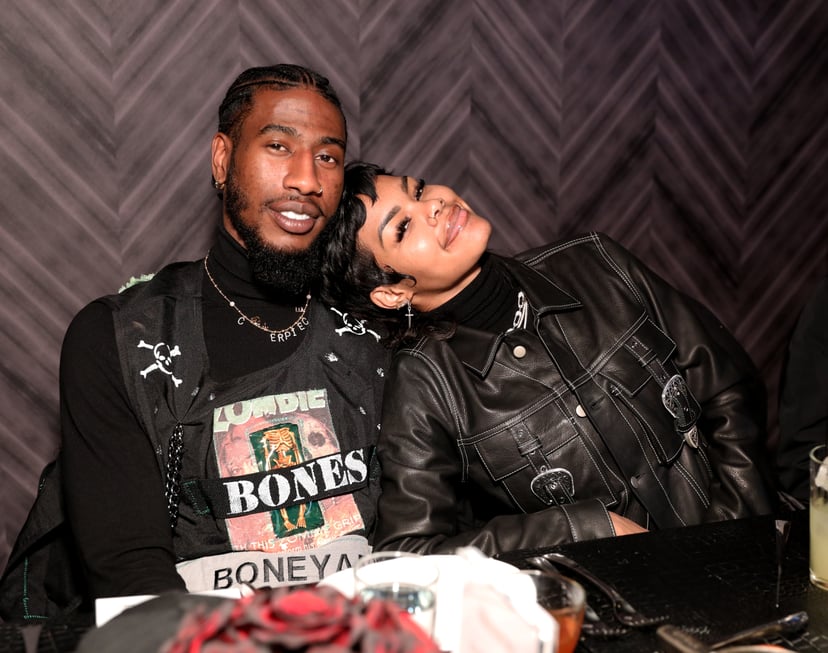 CHICAGO, ILLINOIS - FEBRUARY 14: Iman Shumpert and Teyana Taylor attend The Compound and Luxury Watchmaker Roger Dubuis Hosts NBA All-Star Dinner at STK Chicago on February 14, 2020 in Chicago, Illinois. (Photo by Robin Marchant/Getty Images for Roger Dub