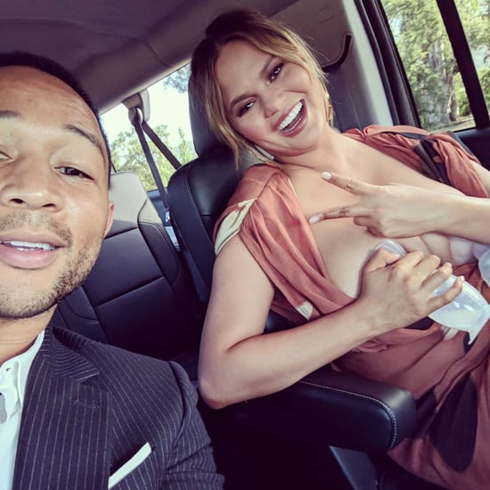 Chrissy Teigen Pumping on Father's Day 2018