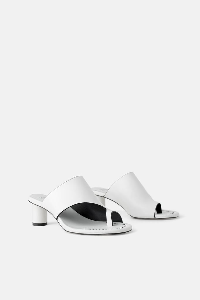 white leather mules zara