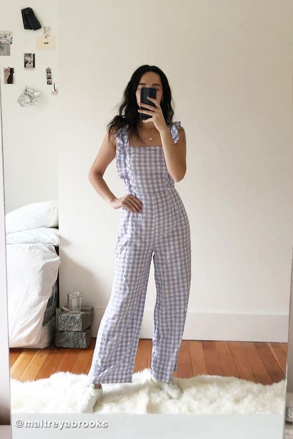 UO Emerson Gingham Ruffle Jumpsuit