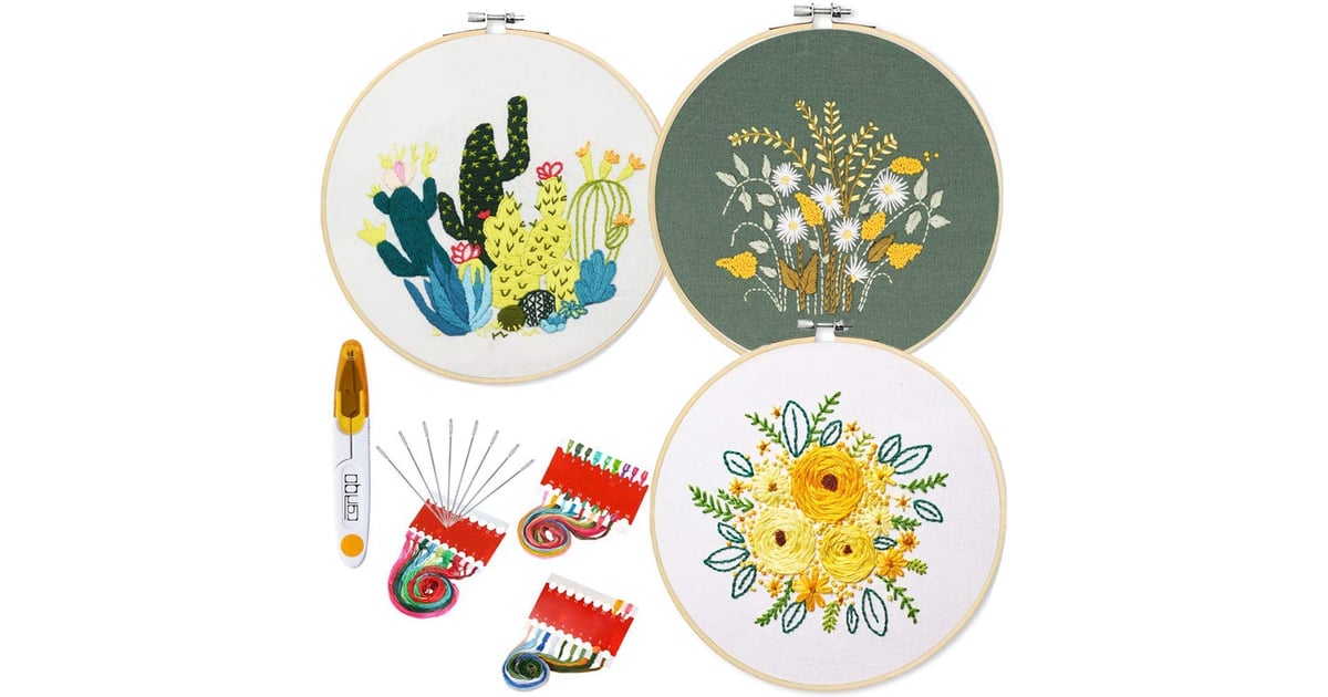 3-Pack Embroidery Starter Kit | The Best Craft Kits For Adults on