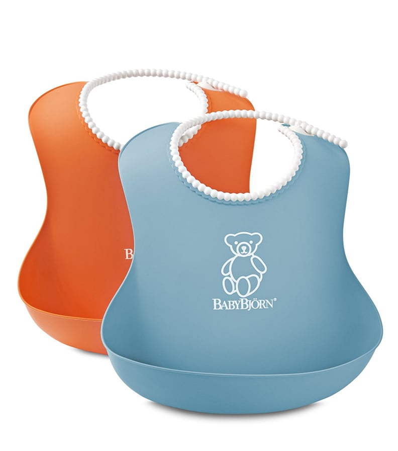 Babybjörn Soft Bib — Orange/Turquoise 2 Pack