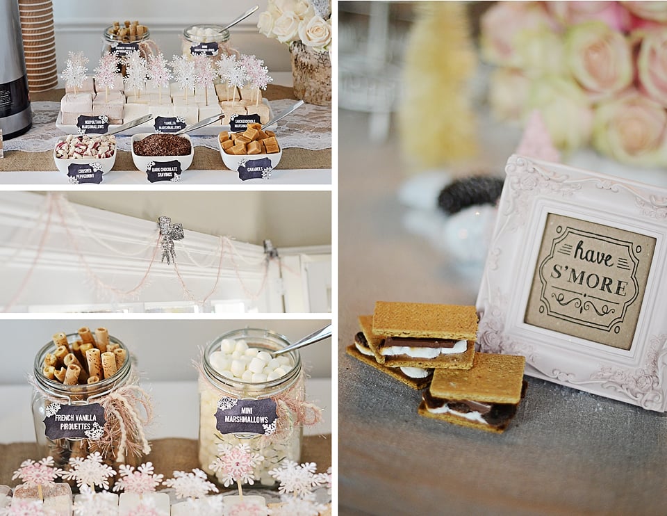 S Mores Bar A Magical Winter Wonderland First Birthday Party