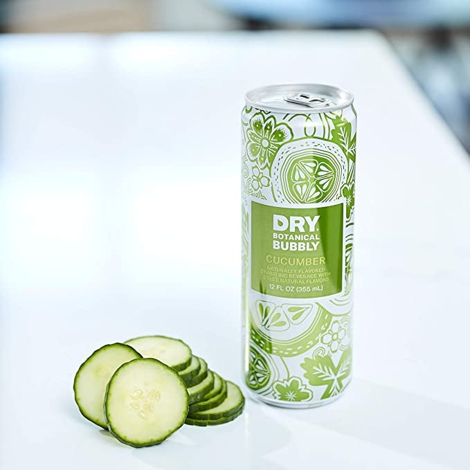 DRY Sparkling NonAlcoholic Botanical Bubbly in Cucumber (Pack of 12