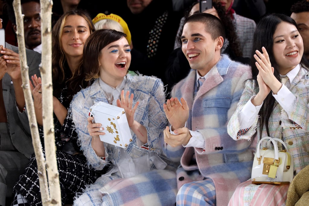 Maisie Williams and Reuben Selby Matching Thom Browne Suits
