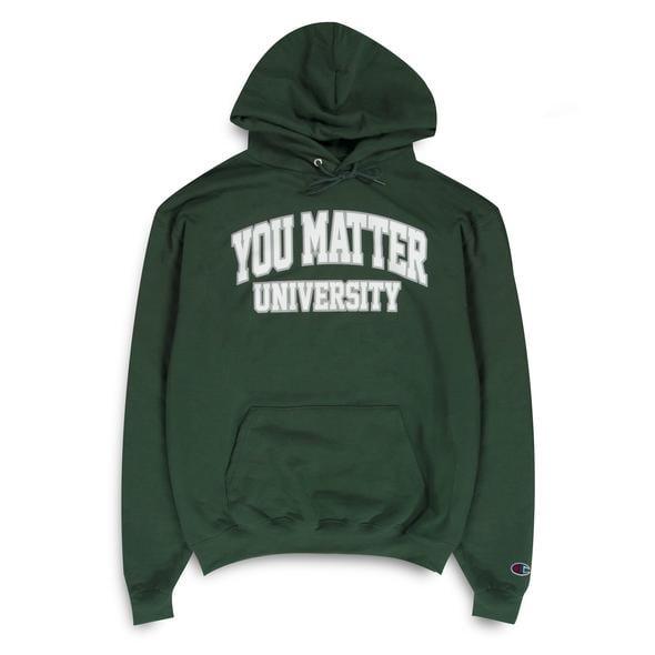 You Matter University Hoodie - Green/White