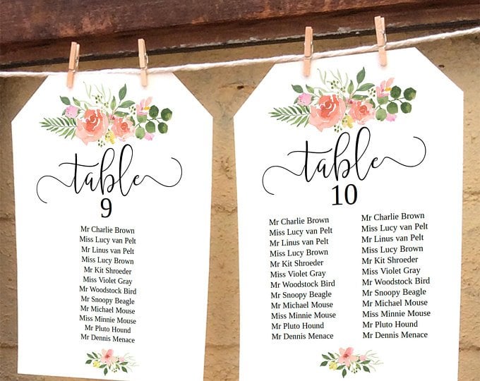 60 Wedding Seating Chart Ideas That'll Inspire You
