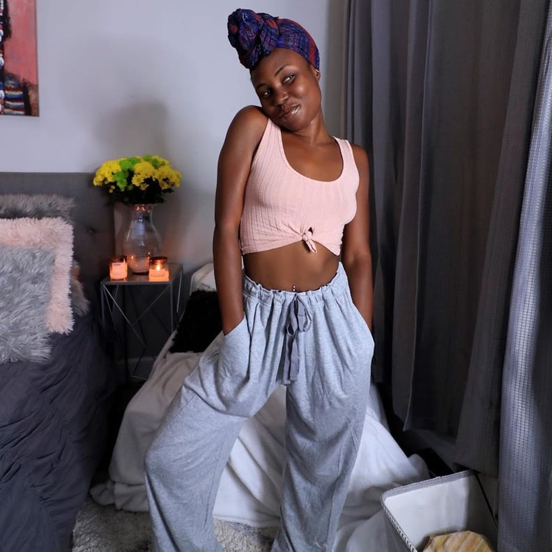 Gray joggers outfit shop