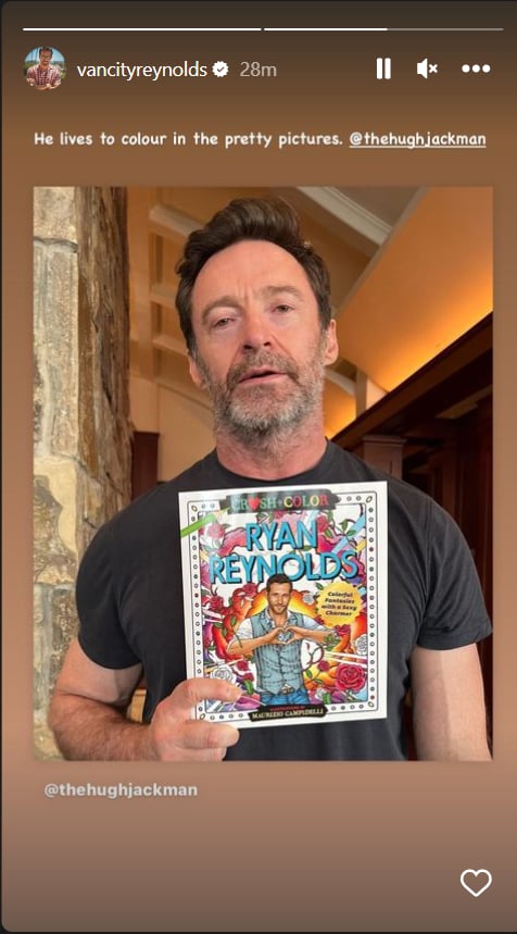 Ryan Reynolds Responds to Hugh Jackman's Coloring Book Post