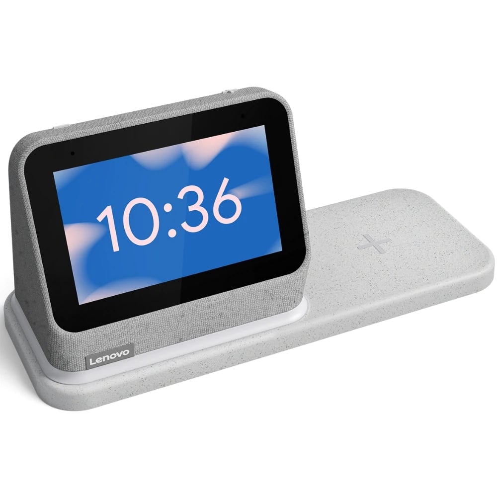 A Cool Alarm Clock: Lenovo Smart Clock 2 With Wireless Charging Dock Smart Hub