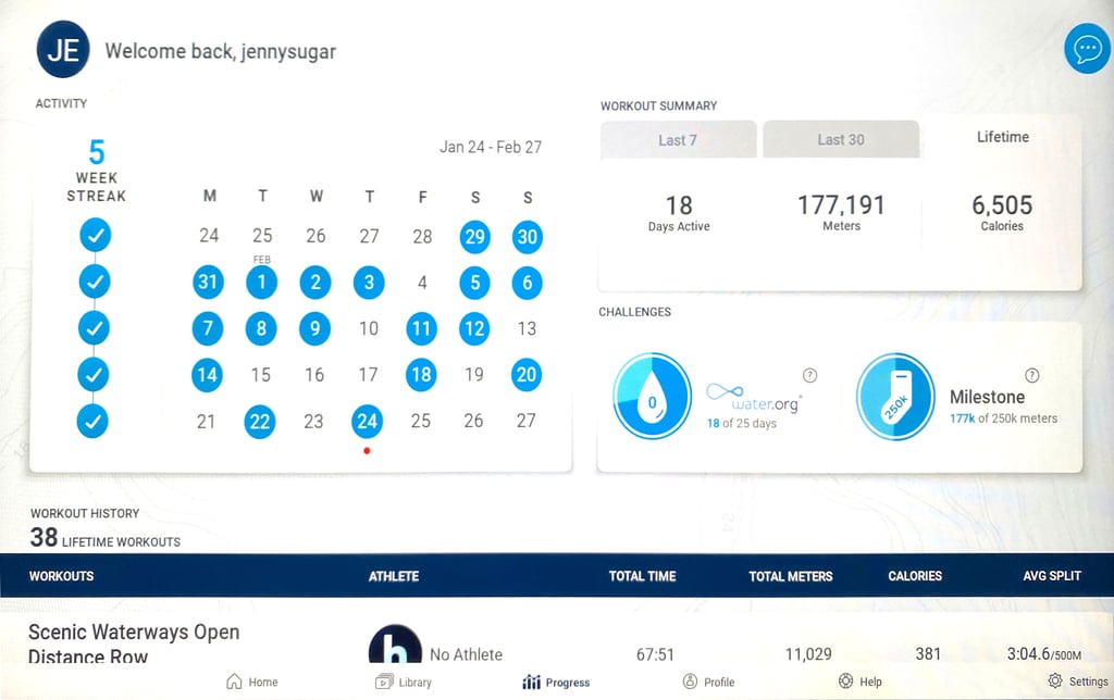 How Hydrow Tracks Your Stats, Progress, and Workout History