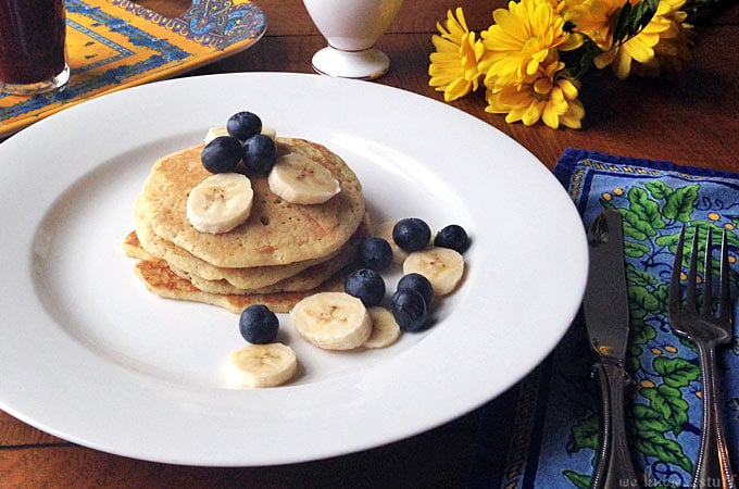 Honey and Vanilla Brown Rice Flour Pancakes