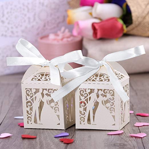 Wedding Favour Ribbon Candy Boxes Best Wedding Favours From Amazon