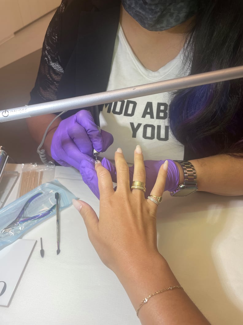 Hailey Bieber Pink Jelly Manicure Editor Experiment