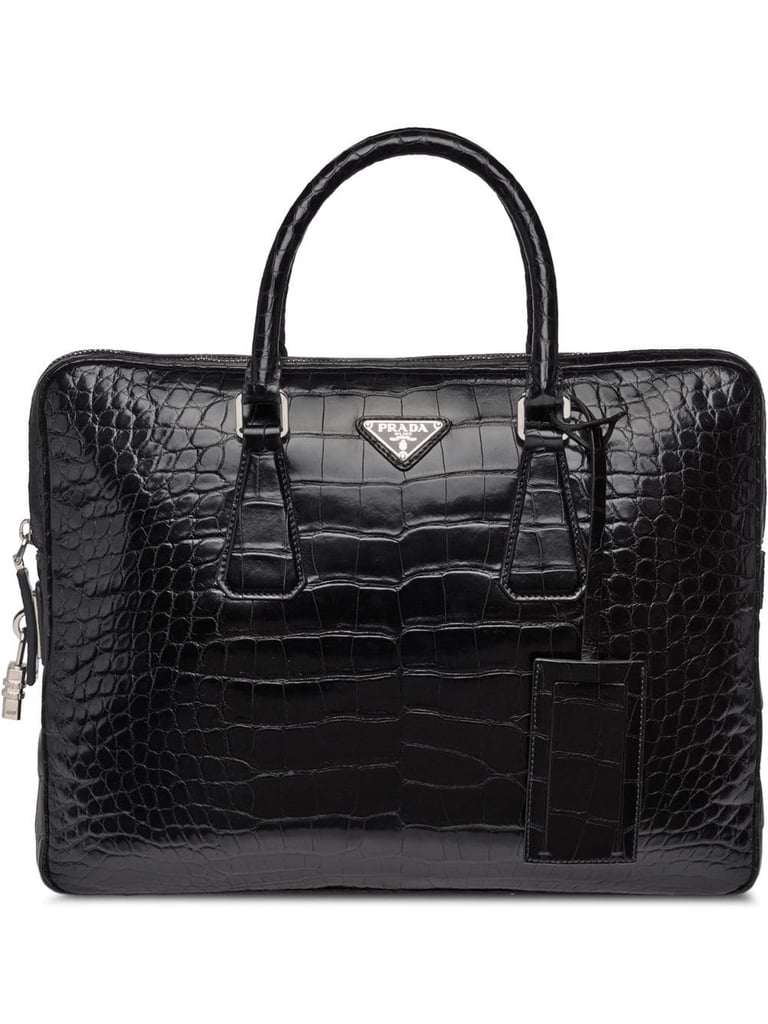 Prada Crocodile Leather Briefcase