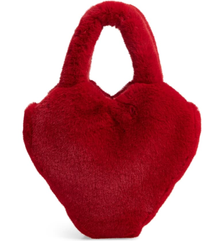 Halogen x Atlantic-Pacific Faux Fur Heart Bag