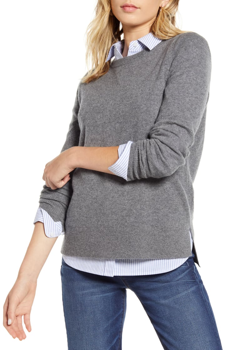 Halogen crewneck sweater clearance