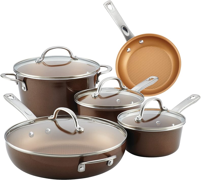 Nonstick Cookware: Ayesha Curry Home Collection Nonstick Cookware Pots and Pans Set