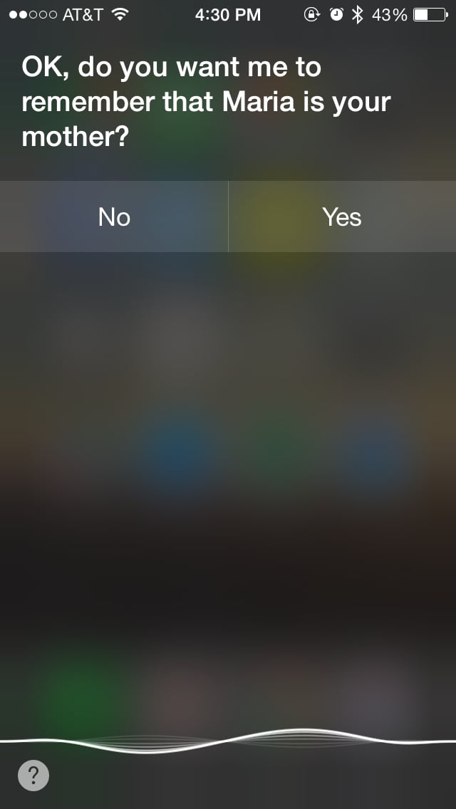 Make Siri Remember Certain Relationships