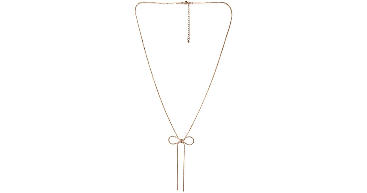 Forever 21 Ribbon Chain Necklace ($6) | Fashion Gift Ideas 2014 ...