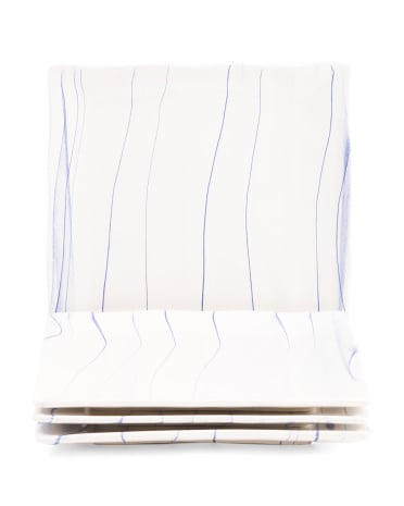 4-Piece Marble Swirl Dinner Plates