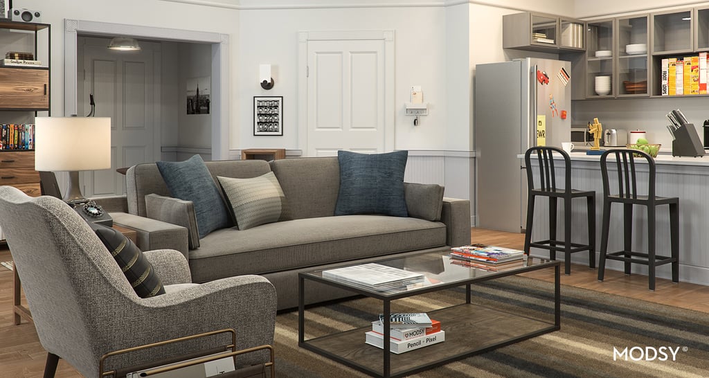 Seinfeld-Inspired Contemporary-Style Living Room Seinfeld-Inspired Contemporary-Style Living Room