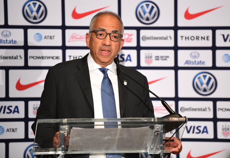 NEW YORK, NEW YORK - OCTOBER 28: Carlos Cordeiro, U.S. Soccer President,  speaks at a press conference where Vlatko Andonovski was introduced as the U.S. Women's National Team head coach, at Kimpton Hotel Eventi on October 28, 2019 in New York City. (Phot
