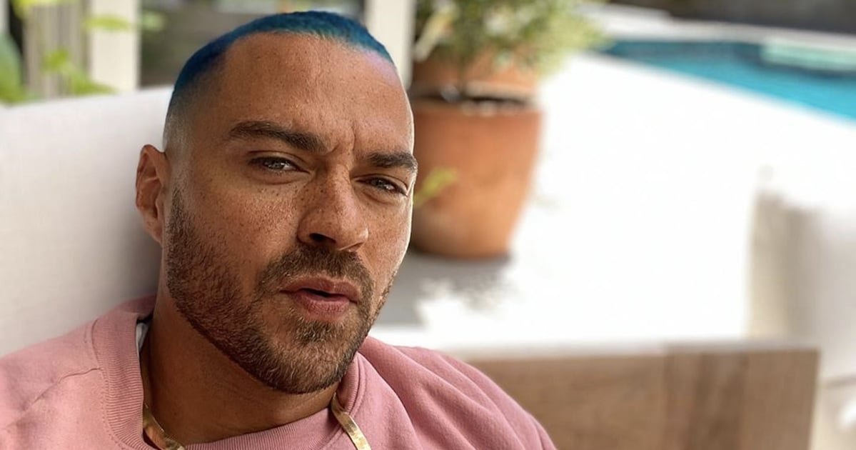 Jesse Williams showed off his new blue hair color on Instagram. 