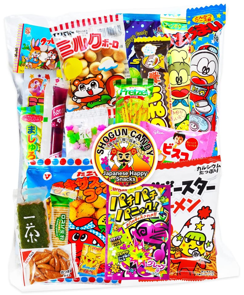 Sakura Box Japanese Snacks & Candy 30 Piece Dagashi Set Gift (Box)