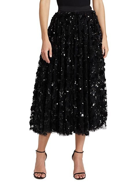 Best Sequin Tulle Skirt: Michael Kors Floral Sequin Tulle Skirt