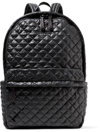 MZ Wallace Metro Leather-Trimmed Quilted Shell Backpack