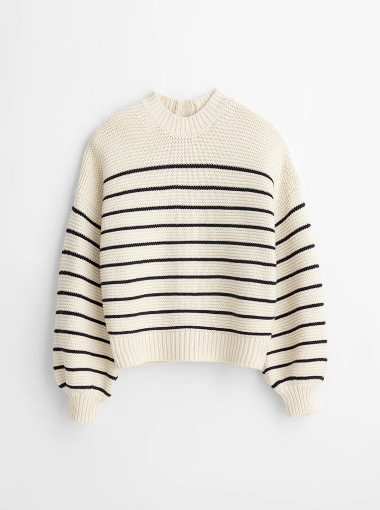 Alex Mill Button-Back Crewneck Sweater in Stripe ($150)