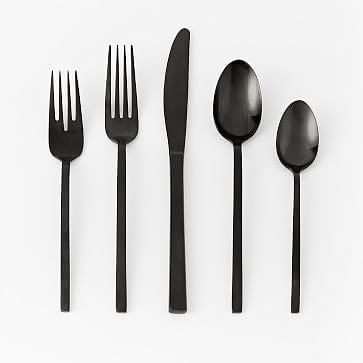 5-Piece Matte Black Flatware