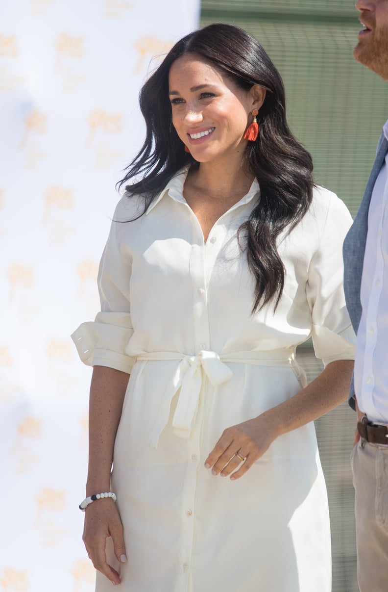 Meghan Markle Wore a White Belted Dress in South Africa