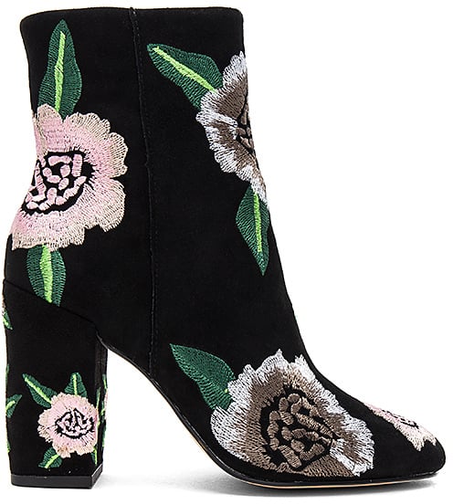 Rosie Huntington Whiteley Christian Louboutin Floral Boots | POPSUGAR ...