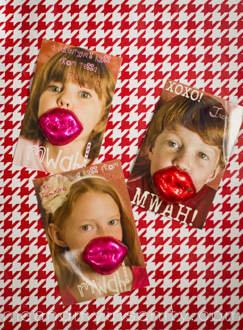 Lips | DIY Printable School Valentine's Day Cards For Kids ...