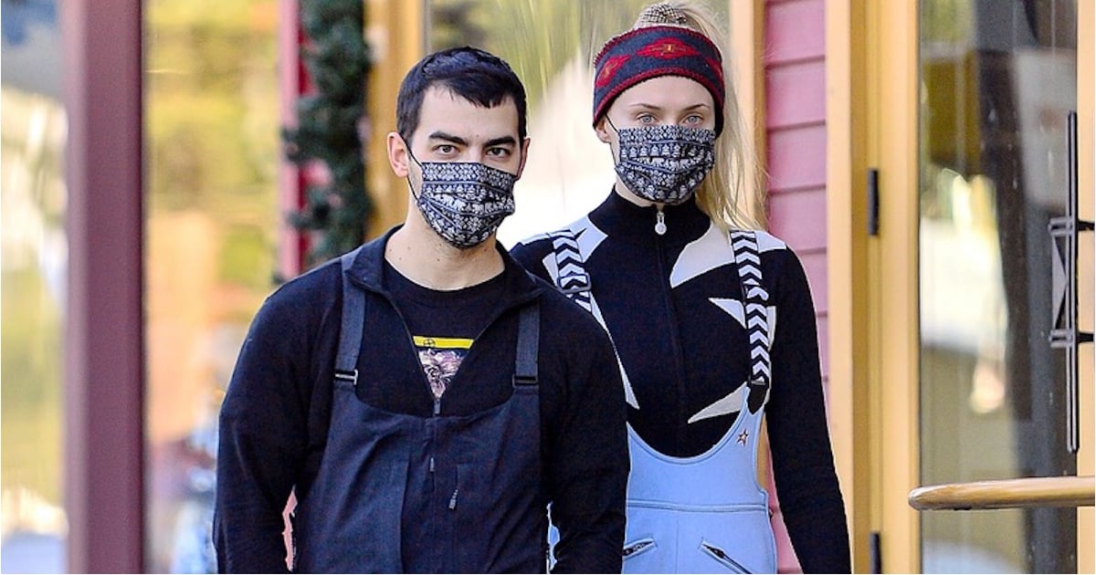 Sophie Turner and Joe Jonas Wore Matching Holiday-Inspired Face Masks