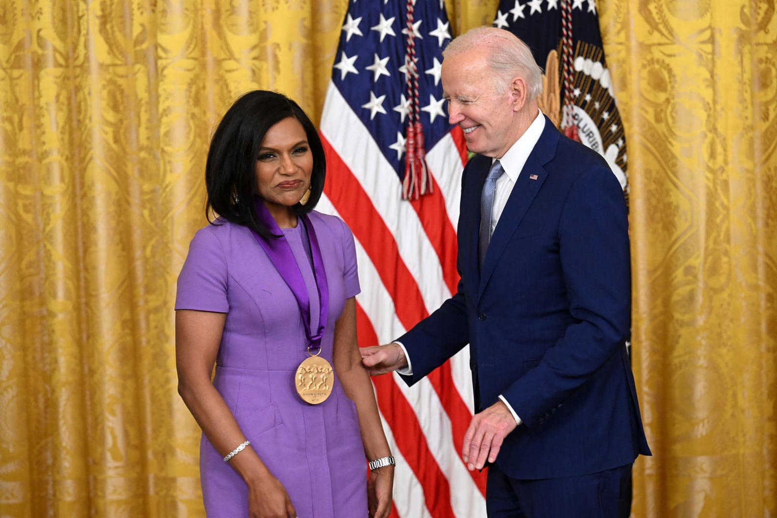 Mindy Kaling Receives National Medal of Arts at White House PS Celebrity