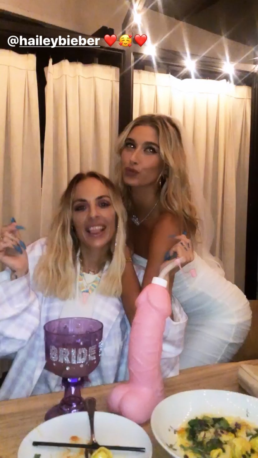 navy blue dress for baby girl Hailey Bieber wearing A/W 1998 Christian Dior silk mini purchased from  @tabvintage