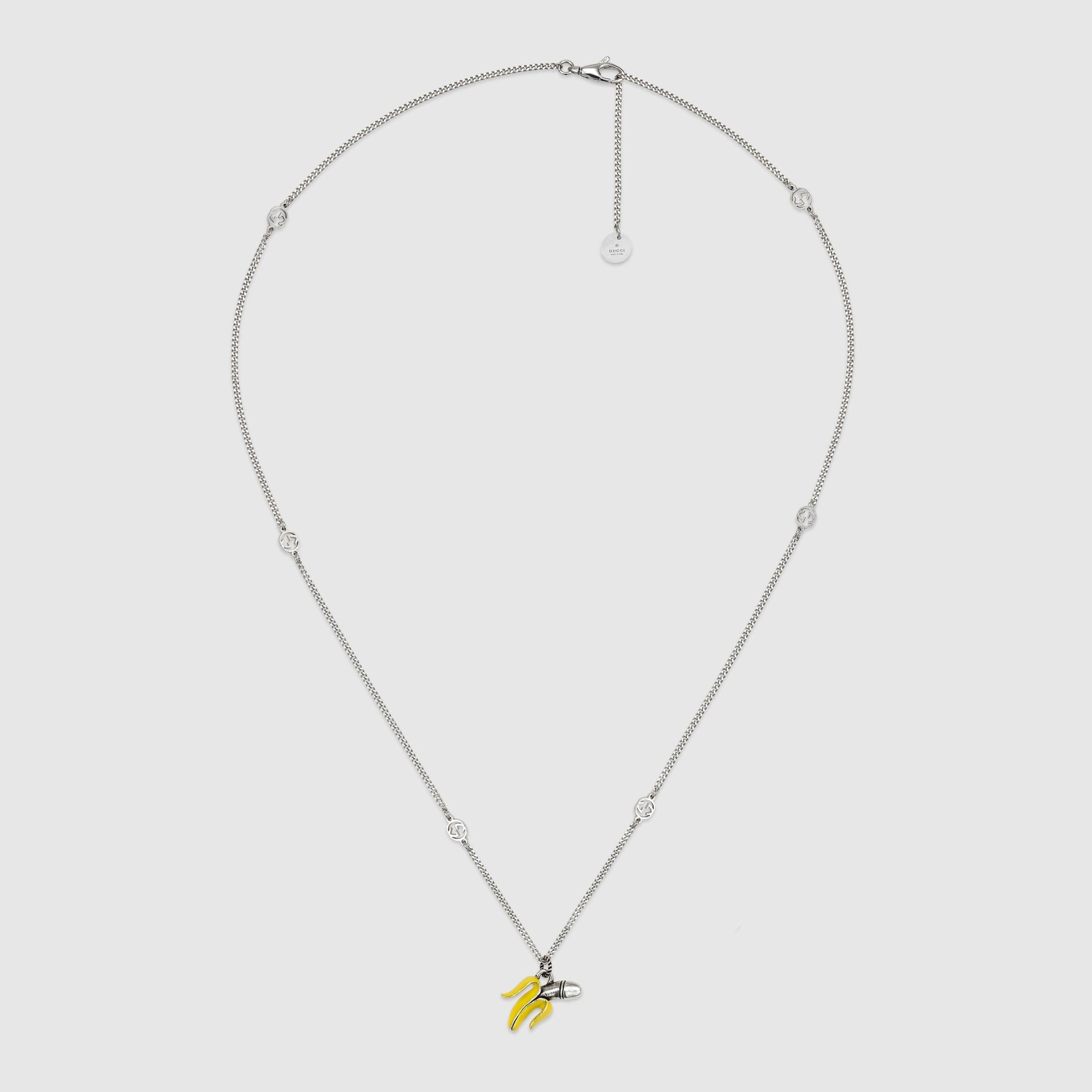 Interlocking g necklace with banana clearance