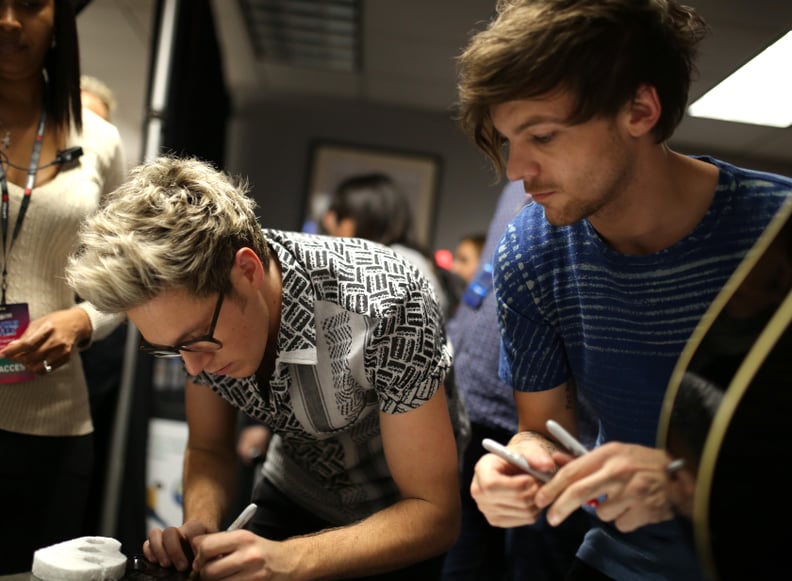 Niall Horan and Louis Tomlinson at Jingle Ball in LA in 2015