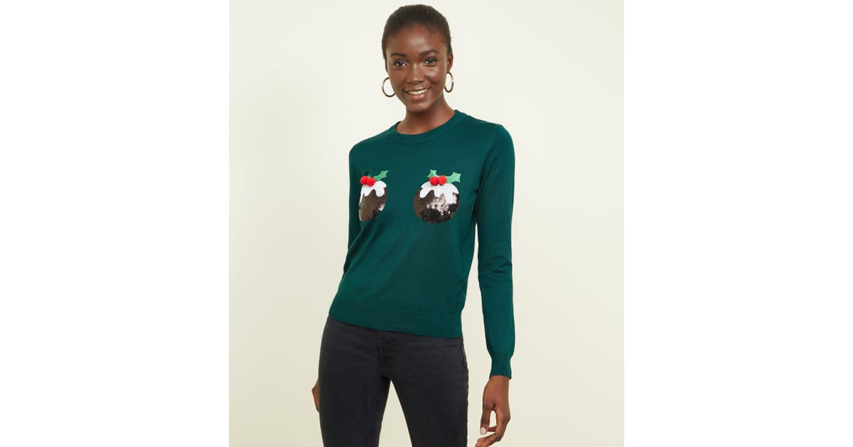 Sequin christmas online pudding jumper