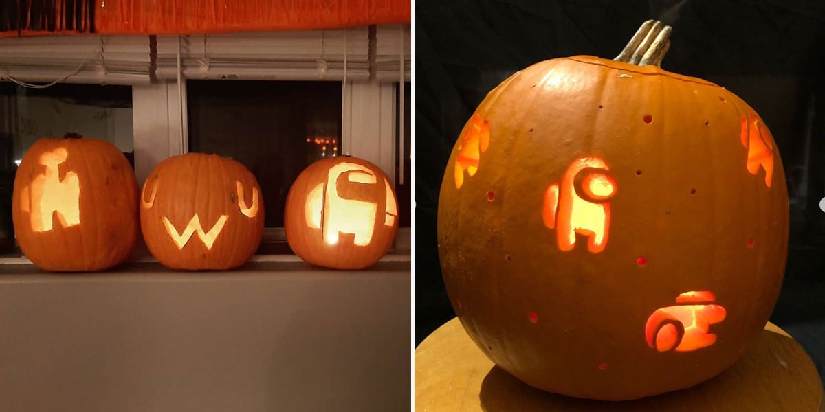 Among Us Pumpkin Carvings POPSUGAR Home