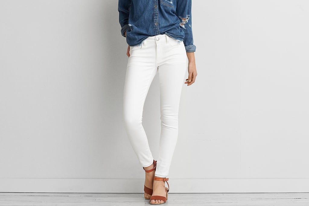 white jegging jeans