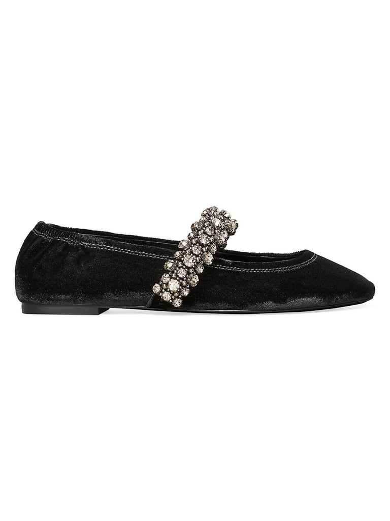 tory burch crystal strap ballet flat