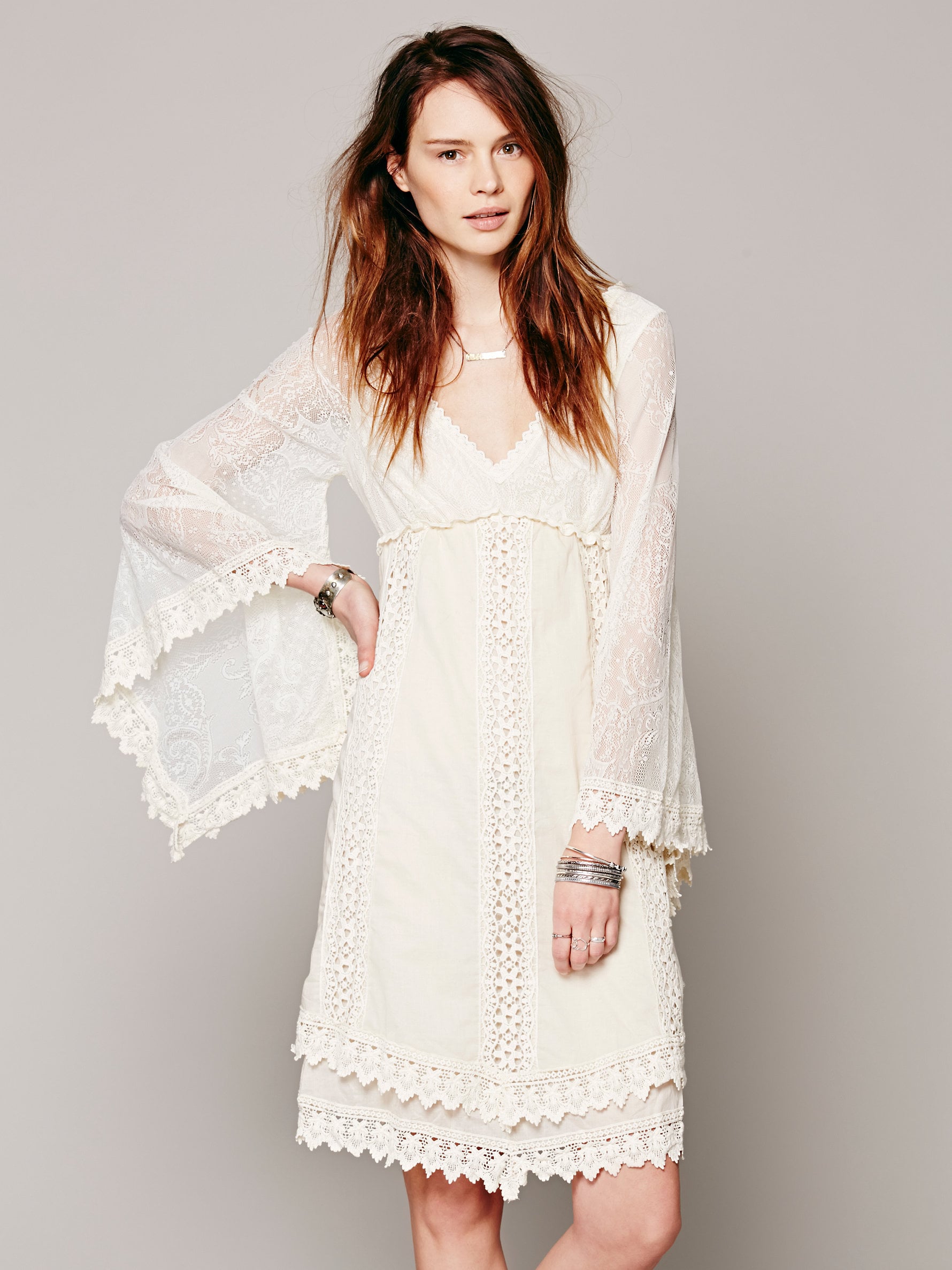 Free people bell sleeve dress top