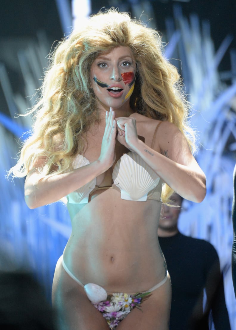 2013: Lady Gaga Switched Into a Seashell Bikini For Her "Applause" Performance