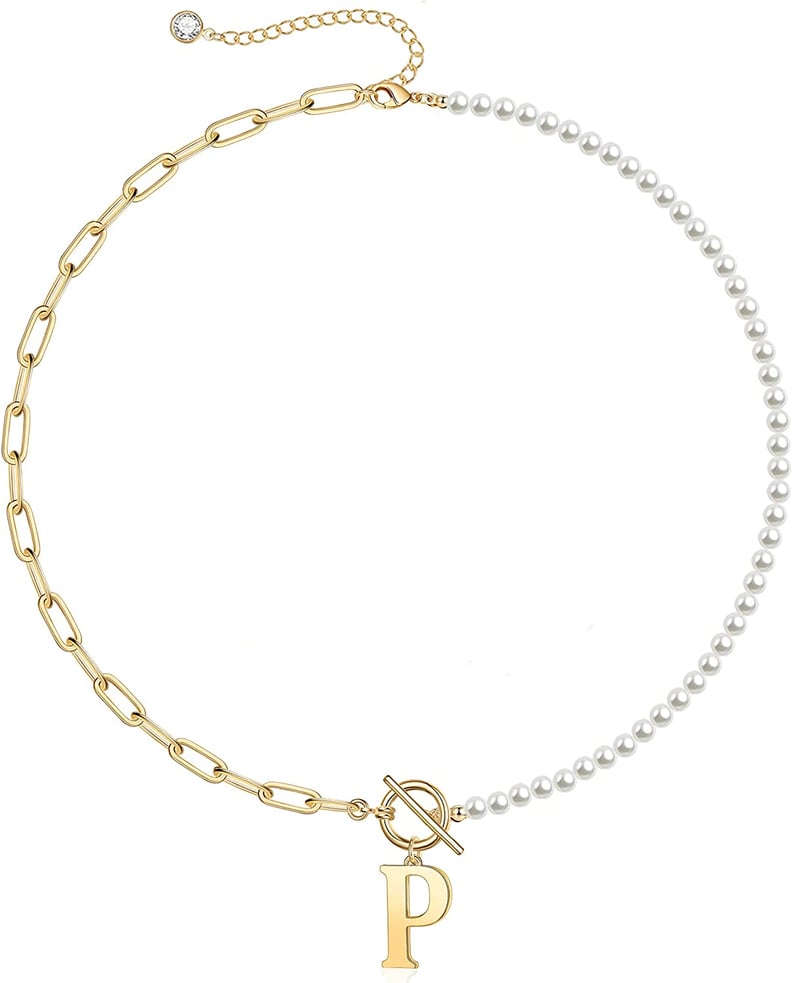 A Fashion Gift For the 12-Year-Old: Dainty Initial Pearl Necklace